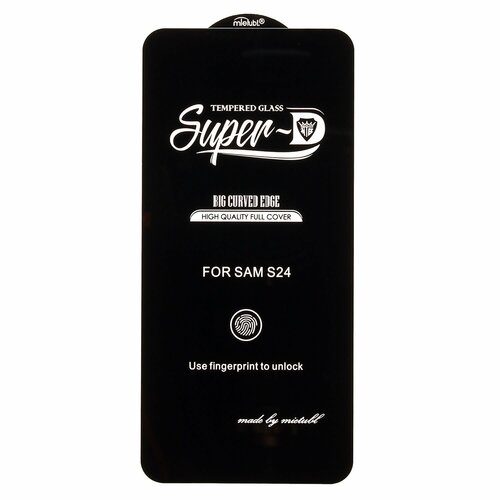 Защитное стекло Samsung S24 черный 3D Activ с отпечатком пальца