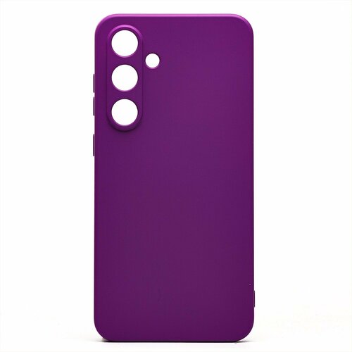 Накладка Samsung S24 FE фиолетовый Silicone Case Full без лого