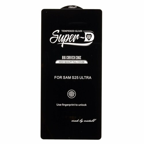 Защитное стекло Samsung S25 Ultra черный 3D Activ с отпечатком пальца