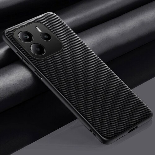 Накладка Xiaomi Redmi Note 14 4G черный силикон Карбон