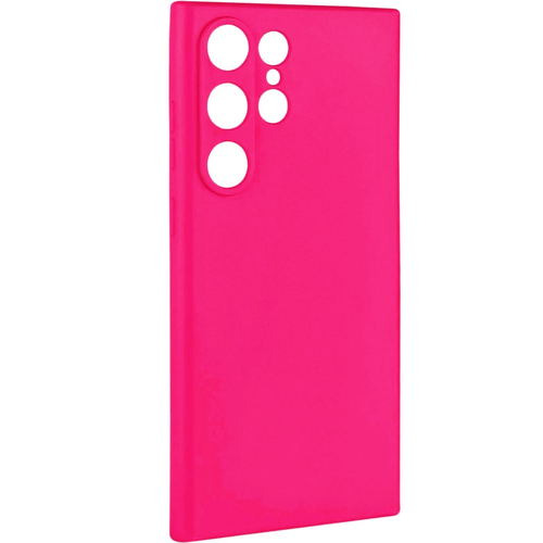 Накладка Samsung S25 Ultra ярко-розовый Silicone Case Full без лого