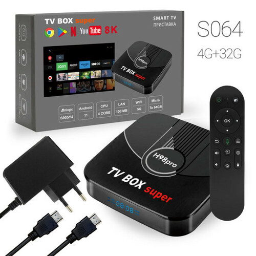 Приставка смарт ТВ H98 Pro Android 11 4GB/32GB