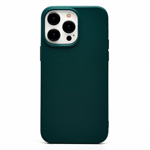 Накладка Apple iPhone 14 Pro Max темно-зеленый Silicone Case Full без лого