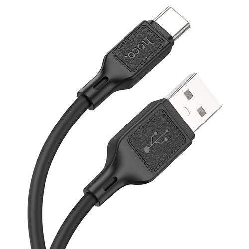 Кабель USB - Type-C HOCO X90 силикон черный 3A 1 м.