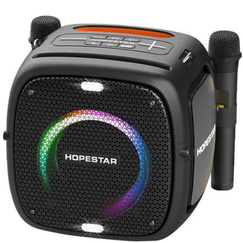 Колонка Бумбокс Hopestar Party One TF/AUX/USB/bluetooth LED подсветка черный
