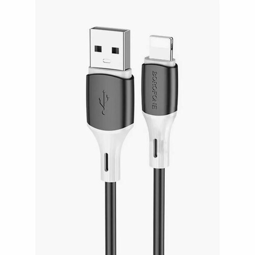 Кабель USB - 8 pin Lightning Borofone BX79 черный 2.4A 1 м.