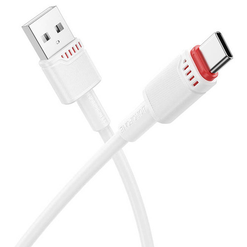 Кабель USB - Type-C Borofone BX110 белый 3.0A 1 м.