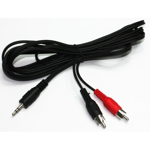 Кабель Jack 3.5(п) - 2 RCA(п) No brand пвх черный 10 м. 