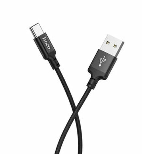 Кабель USB - Type-C HOCO X89 текстиль черный круглый 3.0A 1 м.