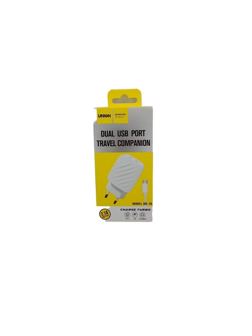 Сетевое зарядное устройство UNION UR-70 2USB белый Micro USB 2A