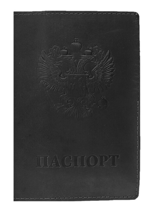 Обложка для паспорта кожа Герб Тисненый