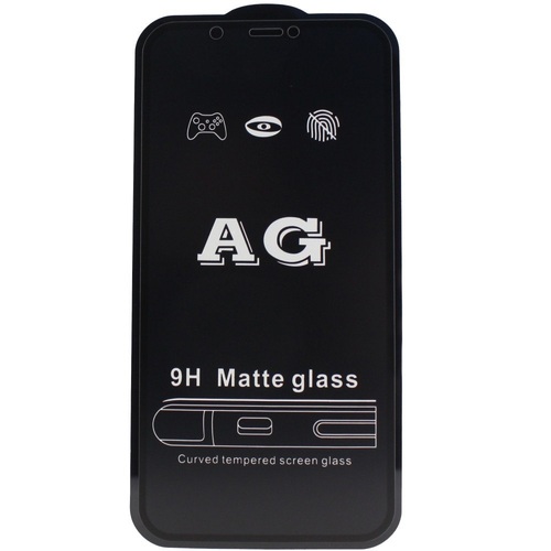Защитное стекло Xiaomi Redmi Note 9S/9 Pro/9 Pro Max/Poco X3/F3 черный FullGlue матовое тех.пак