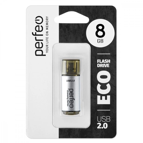 Флешка USB Perfeo 8GB E04 eco серебро
