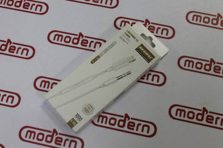 Кабель 8 Pin lightning - AUX RECRSI YP-002 белый 1 м.