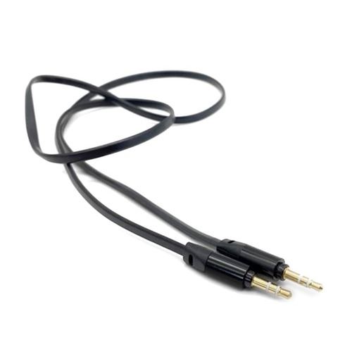 Кабель Jack 3.5(п) - Jack 3.5(п) KIN KY-123 силикон черный 1 м.