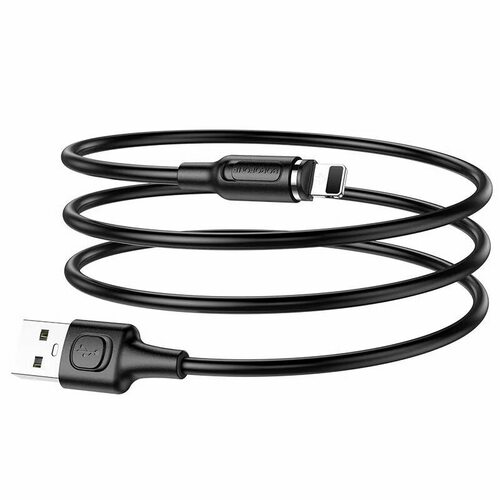 Кабель USB - 8 pin Lightning Borofone BX41 черный 2.4A 1 м. магнитный