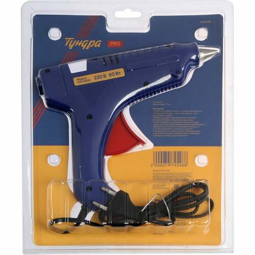 Клеевой пистолет TUNDRA 60W антикапля выключатель индикатор 11 мм 7474548