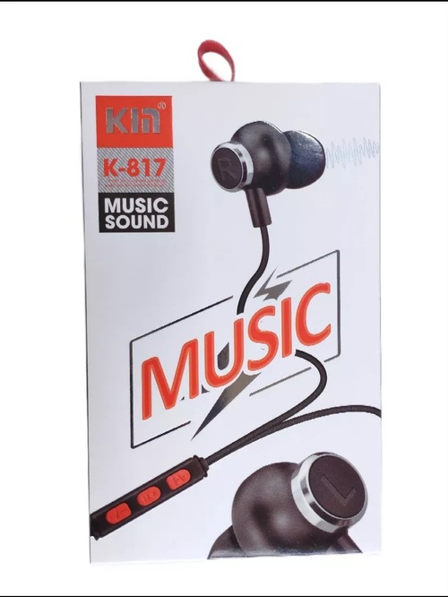 Наушники KIN K817 вакуумные, проводные, Jack 3.5, микрофон, белый