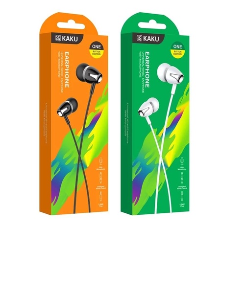 Наушники Kakusiga 466 вакуумные, проводные, Jack 3.5, микрофон, белый