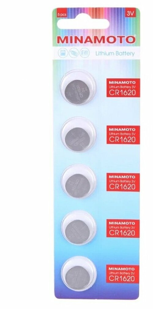 Батарейка MINAMOTO CR1620 BL5 литиевая