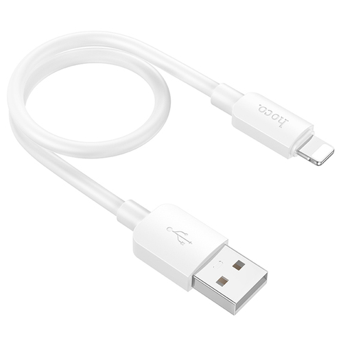 Кабель USB - 8 pin Lightning HOCO X96 пвх белый круглый 2.4A 1 м.