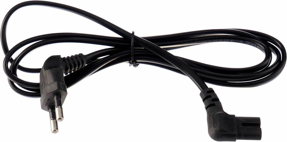 Сетевой кабель Евровилка - C7 (2-pin) No brand VS52 2.5A 1,5 м. для бытовой техники угловой черный