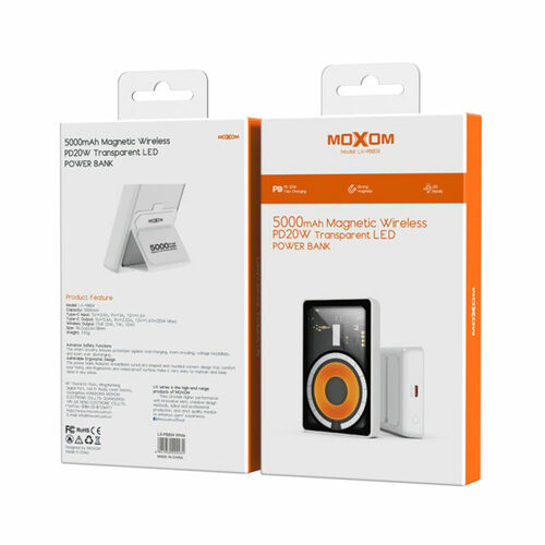 Внешний аккумулятор 5000 mah Moxom LX-PB804 Type-C QI - 3