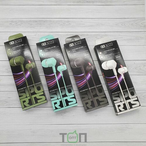 Наушники NB EV3022 вакуумные, проводные, Jack 3.5, микрофон, белый