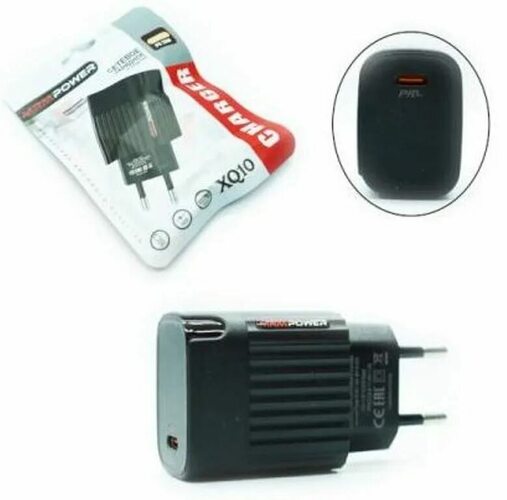 Сетевое зарядное устройство MRM XQ10 USB Type-C черный 3A 20W