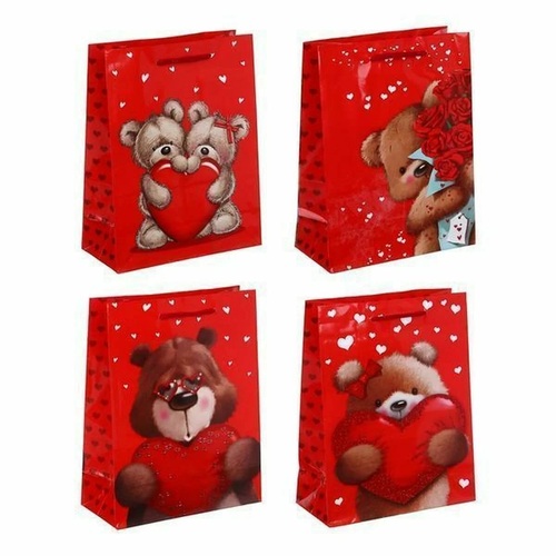 Подарочная упаковка пакет Медвежонок микс ОМ00016С