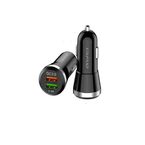 Автомобильные зарядные устройства Awei C-825 2USB черный 3A 18W