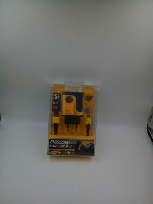 Сетевое зарядное устройство GFUZ CH-105 1USB желто-черный Micro USB