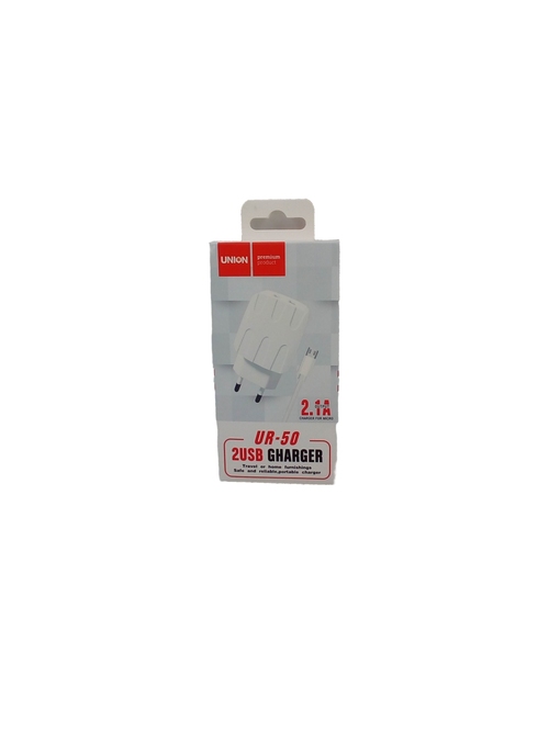 Сетевое зарядное устройство UNION UR-50 2USB белый Micro USB 2A