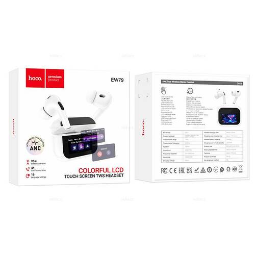 Гарнитура Стерео HOCO EW79 белый Bluetooth ANC сенсорный дисплей
