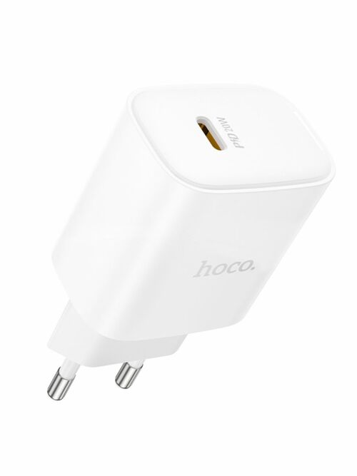 Сетевое зарядное устройство HOCO DC128 USB Type-C белый Type-C 20W