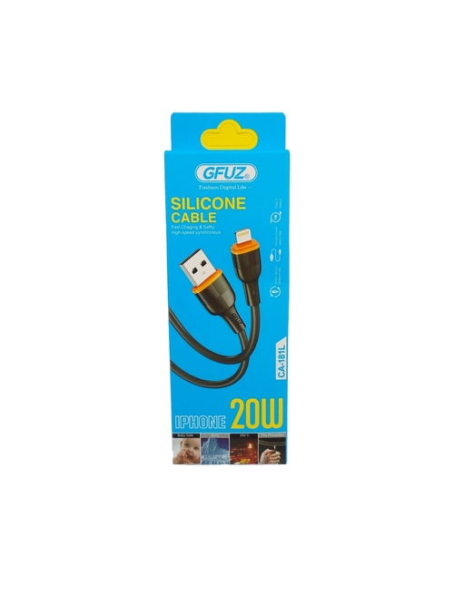 Кабель USB - 8 pin Lightning GFUZ CA-181 пищевой силикон круглый 1 м. 20W