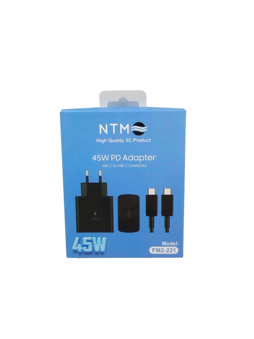 Сетевое зарядное устройство NTM FM2-221 USB Type-C черный Type-C 45W