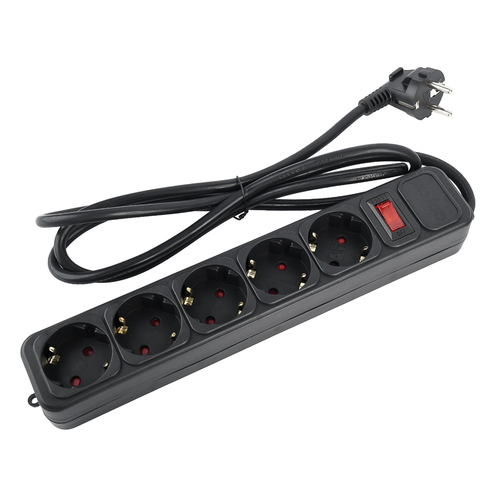 Сетевой фильтр PERFEO REAL POWER серый 1.8 м 5 розеток 3500W 16A