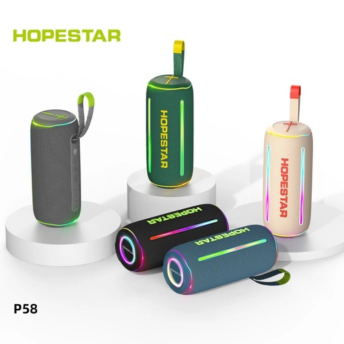 Колонка Бумбокс Hopestar P58 TF/AUX/USB/bluetooth LED подсветка серый