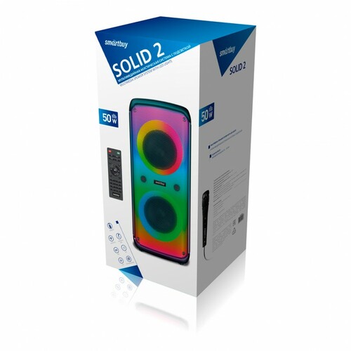 Колонка Напольная Smartbuy SOLID 2 TF/AUX/Radio/USB/bluetooth 60Вт LED подсветка микрофон