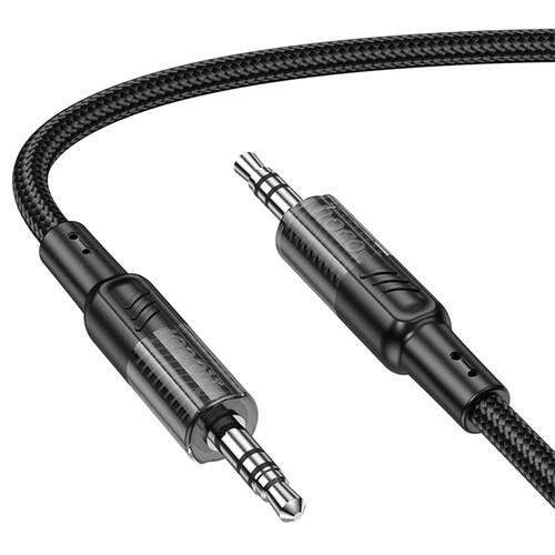 Кабель Jack 3.5(п) - Jack 3.5(п) HOCO UPA27 черный 1,2 м.