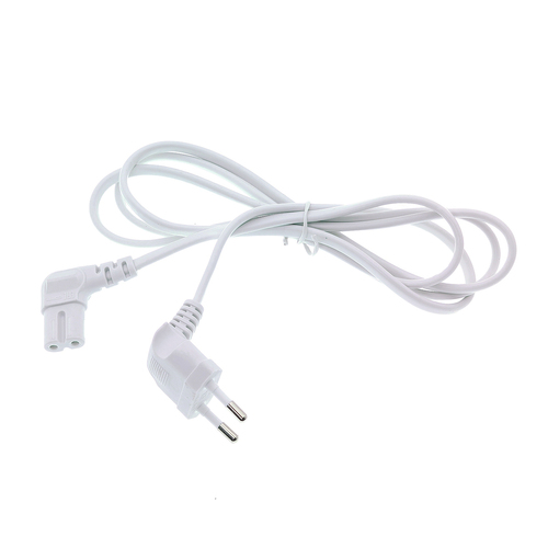 Сетевой кабель Евровилка - C7 (2-pin) Орбита OT-ELS07 1,5 м. для бытовой техники черный угловой