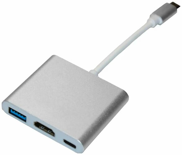 Переходник TYPE-C(п) - HDMI(м)/3*USB 3.0(м)/TYPE-C(м)