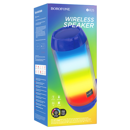 Колонка Бумбокс Borofone BR25 TF/AUX/Radio/USB/bluetooth LED подсветка