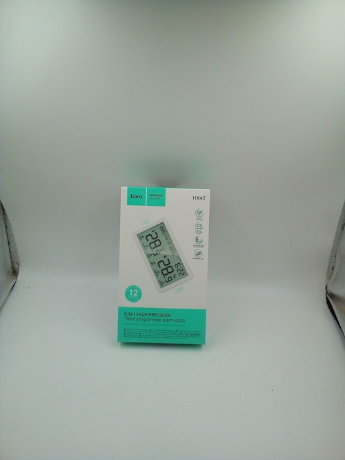 Термометр гигрометр HOCO HX42 белый +часы