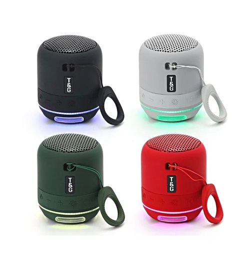 Колонка Бумбокс TG294 TF/AUX/USB/bluetooth LED подсветка зеленый