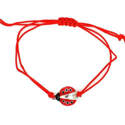 Браслет красная нить Божья коровка