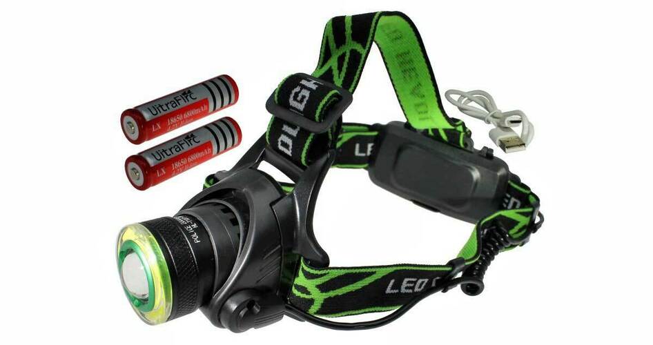 Фонарик налобный No brand T-1567-PM20 1 LED 2*18650