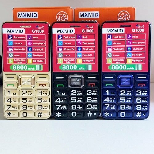 Мобильный телефон Mxmid G1000 черный 2 SIM-карты, сенсорный дисплей, 8800 mAh