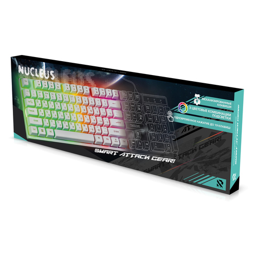 Клавиатура Smartbuy RUSH Nucleus проводная игровая с подсветкой белый